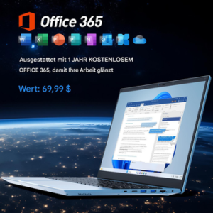 MENGHU 15,6" FHD 180° Business Laptop 16GB RAM 1TB SSD WiFi 6 Windows 11 PRO Notebook