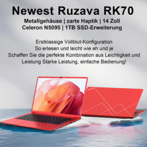bvate 14-Zoll-Laptop-Computer, 8 GB DDR4, Quad-Core N5095 CPU Notebook Notebook