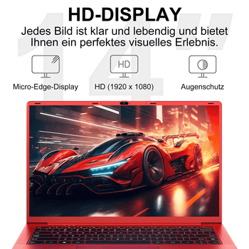 bvate 14-Zoll-Laptop-Computer, 8 GB DDR4, Quad-Core N5095 CPU Notebook Notebook