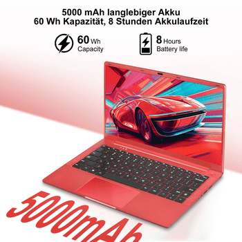 bvate 14-Zoll-Laptop-Computer, 8 GB DDR4, Quad-Core N5095 CPU Notebook Notebook