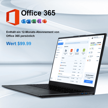 MENGHU 17,6” Laptop Intel Alder Lake N95 3,4GHz WiFi 6 16GB RAM 640GB SSD Notebook