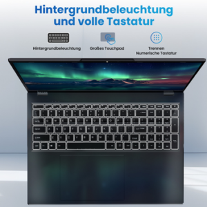 MENGHU 17,6” Laptop Intel Alder Lake N95 3,4GHz WiFi 6 16GB RAM 640GB SSD Notebook