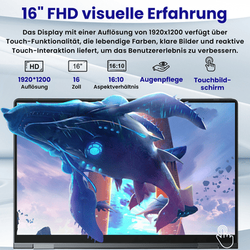 MENGHU 2-in-1 Laptop Tablet EZbook Intel N95 Windows11 16GB RAM 640GB SSD Notebook