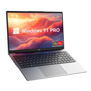 Laptop com Windows 11 PRO e design moderno.