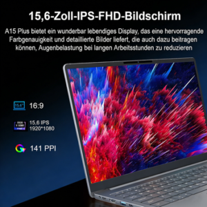 Rolipo Business Laptop 15,6 Zoll Notebook AMD Ryzen 7 5825U Gaming-Notebook