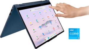 Portátil Elector Nova com tela sensível ao toque e processador Intel Core i3.