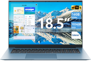 Portátil Elector Nova com tela de 18.5 polegadas, 16GB de RAM DDR4, SSD de 1024GB, Wi-Fi 6 e process.