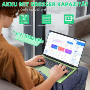 MENGHU 15,6" FHD Leistungsstarker Allround-Laptop Intel Celeron N5095 Wifi6 Notebook