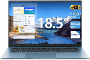 MENGHU 18,5-Zoll FHD Laptop, 16GB RAM 1TB SSD, Sicherheitsschloss, RJ45, HDMI Notebook