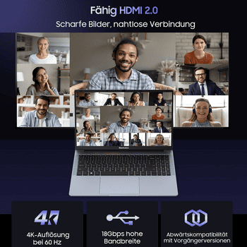 blackview 15,6" Laptop, AMD Ryzen 5 3500U 16GB RAM 512GB SSD, Windows 11 Notebook – Bild 3