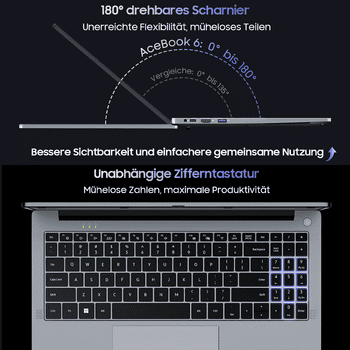 blackview 15,6" Laptop, AMD Ryzen 5 3500U 16GB RAM 512GB SSD, Windows 11 Notebook – Bild 5