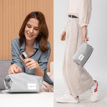 VALLSERO Trolleyset M-L-XL-Set, Gepäck mit Kosmetiktasche, Hartschalen-Koffer, 5-teiliges Set, hochfestes ABS-Gehäuse, 360° geräuschloses Rad