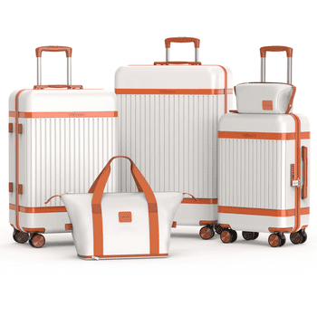 VALLSERO Trolleyset Hartschalen-Koffer set Rollkoffer, Reisekoffer, Handgepäck 4 Rollen, ABS-Material, TSA Zollschloss