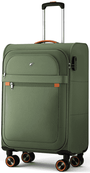 Verage Koffer Weichschalenkoffer, Leicht Reisekoffer mit Zahlenschloss, 4 Rollen, Stoffkoffer, Handgepäck/Set 3-teilig, 56/66/76cm,47/77/109L