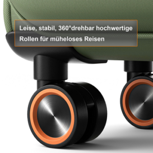 Verage Koffer Weichschalenkoffer, Leicht Reisekoffer mit Zahlenschloss, 4 Rollen, Stoffkoffer, Handgepäck/Set 3-teilig, 56/66/76cm,47/77/109L