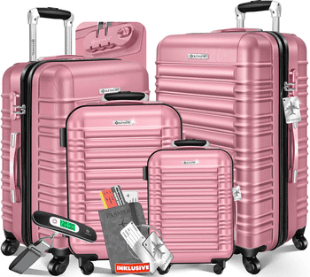 KESSER Kofferset, 4 Rollen, , 4tlg. Hartschalenkofferset Hartschalenkoffer Reisekoffer Set