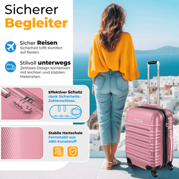 KESSER Kofferset, 4 Rollen, , 4tlg. Hartschalenkofferset Hartschalenkoffer Reisekoffer Set
