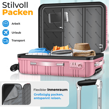 KESSER Kofferset, 4 Rollen, , 4tlg. Hartschalenkofferset Hartschalenkoffer Reisekoffer Set