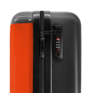 NoBoringSuitcases.com© Hartschalen-Trolley Rot und rosa Zitat 'hola' 55x35x20cm, 4 Rollen, Handgepäck Koffer & Trolleys, Luggage, Reisekoffer Frauen