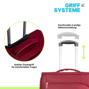 Crosstravel Kofferset Monterey, 4 Rollen, , Volumenerweiterung bei Größe M+L