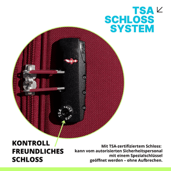 Crosstravel Kofferset Monterey, 4 Rollen, , Volumenerweiterung bei Größe M+L