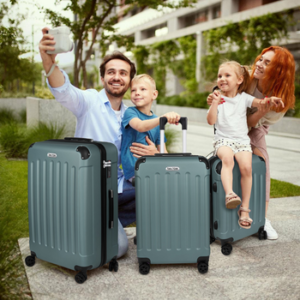 TAN.TOMI Hartschalen-Trolley Hartschalen-Koffer Trolley Rollkoffer Reisekoffer Handgepäck, 4 Rollen, Trolley Rollkoffer Reisekoffer, Zahlenschloss, 56/66/76 cm, 41/65/95 L