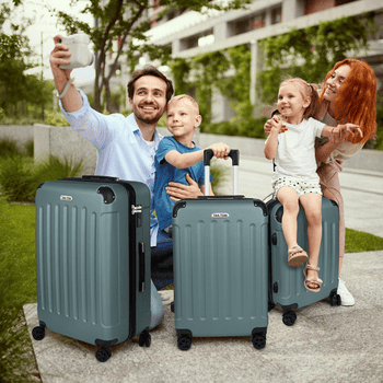 TAN.TOMI Hartschalen-Trolley Hartschalen-Koffer Trolley Rollkoffer Reisekoffer Handgepäck, 4 Rollen, Trolley Rollkoffer Reisekoffer, Zahlenschloss, 56/66/76 cm, 41/65/95 L