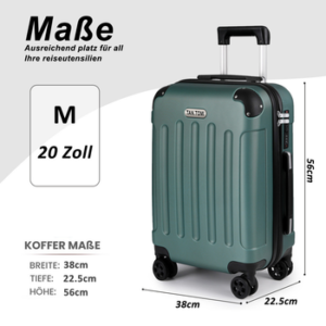 TAN.TOMI Hartschalen-Trolley Hartschalen-Koffer Trolley Rollkoffer Reisekoffer Handgepäck, 4 Rollen, Trolley Rollkoffer Reisekoffer, Zahlenschloss, 56/66/76 cm, 41/65/95 L