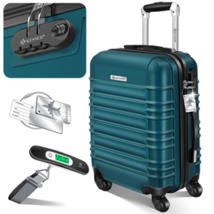 KESSER Hartschalen-Trolley Reisekoffer Handgepäck 55L Koffer Inkl. Kofferwaage + Gepäckanhänger, 4 Rollen, Rollkoffer ABS-Hartschale mit 4 Rollen, Zahlenschloss & Teleskopgriff