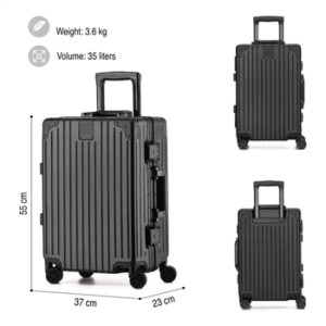 KOFA Handgepäckkoffer ZURICH, 55cm Alu-Rahmen & Polycarbonat-Hartschale, 4 Rollen, TSA Schloss