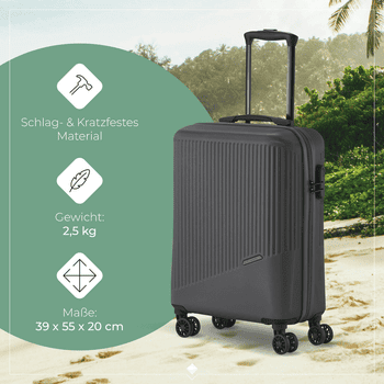 travelite Hartschalen-Trolley BALI, in verschiedenen Größen und Farben, 4 Rollen, Hartschallenkoffer Reisegepäck Reisekoffer TSA Schloss