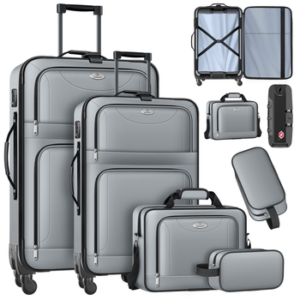 KESSER Kofferset, 4 Rollen, , mit 3-Ziffern-TSA-Schloss, 360° Rollen & Teleskopgriff