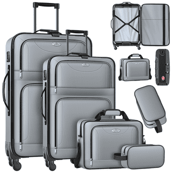 KESSER Kofferset, 4 Rollen, , mit 3-Ziffern-TSA-Schloss, 360° Rollen & Teleskopgriff