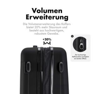 Flexot Hartschalen-Trolley F-3045 – Kofferset – ABS-Hartschale, 4 Rollen, Robuster und moderner Koffer mit vier 360° Rollen und Zahlenschloss