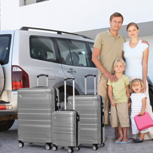 Merax Trolleyset, , Hartschalenkofferset, TSA-Schloss, Doppelrollen