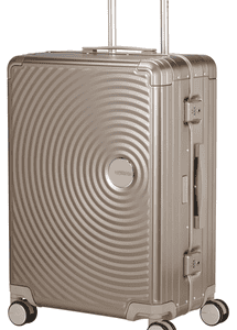 American Tourister® Hartschalen-Trolley SOUNDBOX ALU, verschiedene Größen und Farben, 4 Rollen, Hartschalen-Koffer zwei TSA-Schlösser Aluminium-Koffer