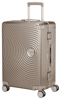 American Tourister® Hartschalen-Trolley SOUNDBOX ALU, verschiedene Größen und Farben, 4 Rollen, Hartschalen-Koffer zwei TSA-Schlösser Aluminium-Koffer
