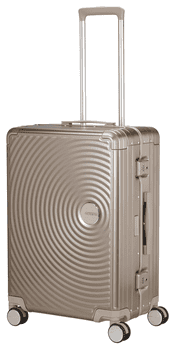 American Tourister® Hartschalen-Trolley SOUNDBOX ALU, verschiedene Größen und Farben, 4 Rollen, Hartschalen-Koffer zwei TSA-Schlösser Aluminium-Koffer