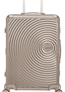 American Tourister® Hartschalen-Trolley SOUNDBOX ALU, verschiedene Größen und Farben, 4 Rollen, Hartschalen-Koffer zwei TSA-Schlösser Aluminium-Koffer