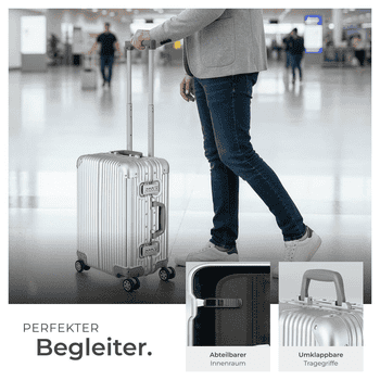 tectake Trolley Aluminium Boardtrolley, 4 Rollen, eloxierte Aluminiumlegierung – Bild 4