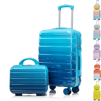 LVHOM Hartschalen-Trolley Handgepäck-Trolley & Koffer Set, 14"/20"/24"/28", leise Rädern für Tour, Geschäftstrip, Familienurlaub, längere Erkundungen, Flughafentransfers