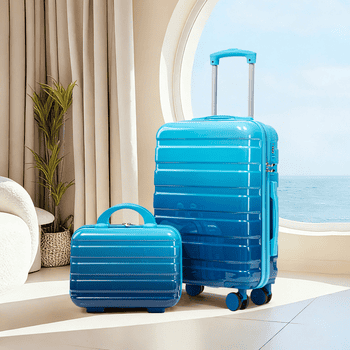 LVHOM Hartschalen-Trolley Handgepäck-Trolley & Koffer Set, 14"/20"/24"/28", leise Rädern für Tour, Geschäftstrip, Familienurlaub, längere Erkundungen, Flughafentransfers