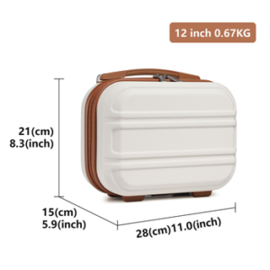 KONO Kofferset 4-teiliges Reiseset, ABS-Hartschalenkoffer + Kosmetikkoffer,