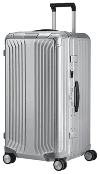 Samsonite Hartschalen-Trolley LITE-BOX ALU TRUNK, verschiedene Größen und Farben, 4 Rollen, Koffer groß Aufgabegepäck Reisegepäck TSA-Schloss