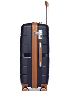 British Traveller Handgepäck-Trolley Reisekoffer Hartschalenkoffer aus 100% PP 8 Spinnerräder, TSA-Schloss