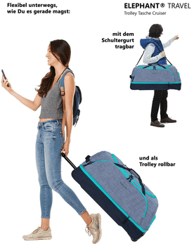 ELEPHANT Weichgepäck-Trolley Cruiser Trolley 100-135 L Reisetasche Travel, Tasche Softcase Gepäck Reise Urlaub Trolly