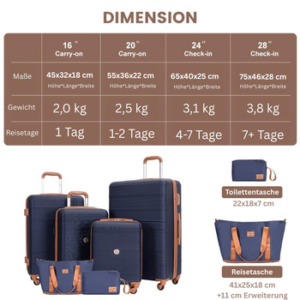 Travelhouse Trolleyset Bari, 4 Rollen,