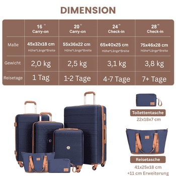 Travelhouse Trolleyset Bari, 4 Rollen,