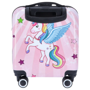 TheTrueC Koffer TheTrueC Kindertrolley 4 Rollen Einhorn Rosa