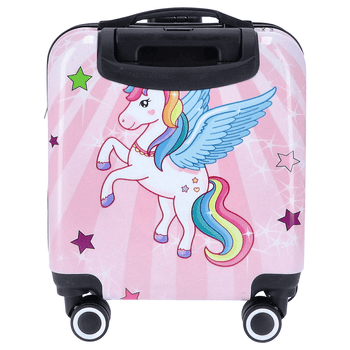TheTrueC Koffer TheTrueC Kindertrolley 4 Rollen Einhorn Rosa